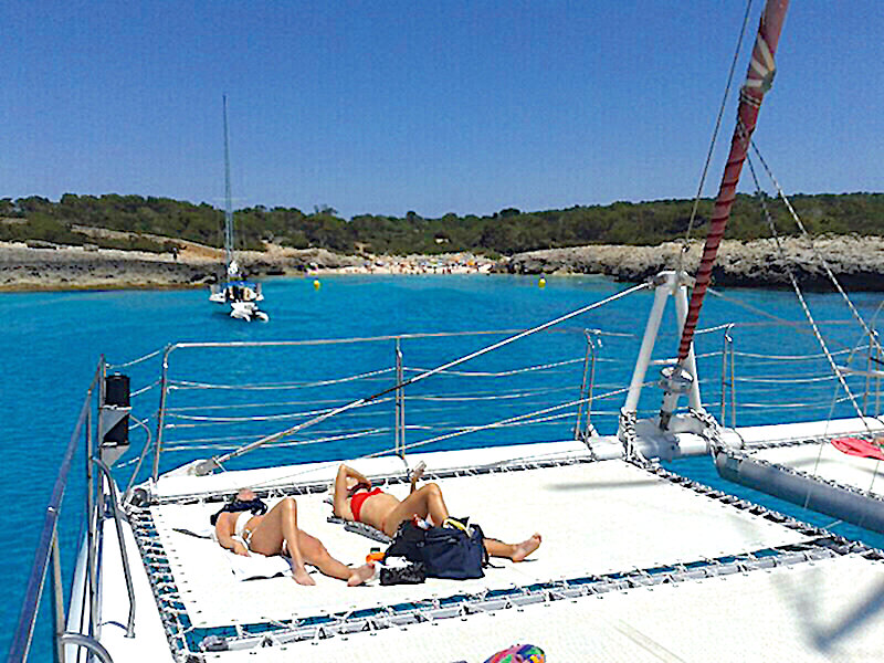 Sonnendeck Katamaran Menorca